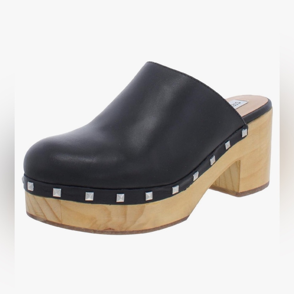 Steve Madden leather heel clog